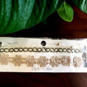 Two piece choker necklaces